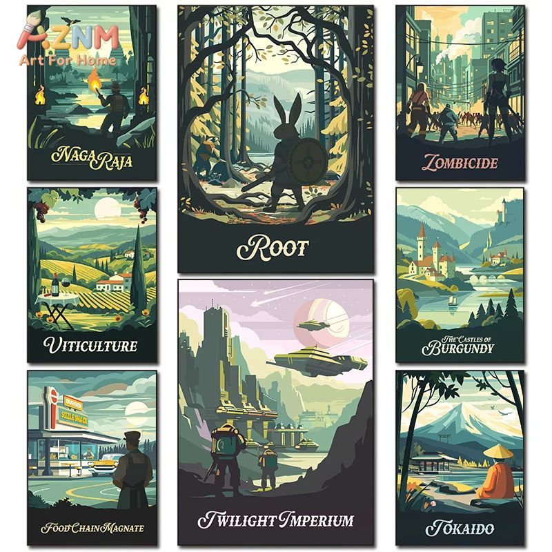 Board Game Root - AZNM Retro Board Game Art Canvas