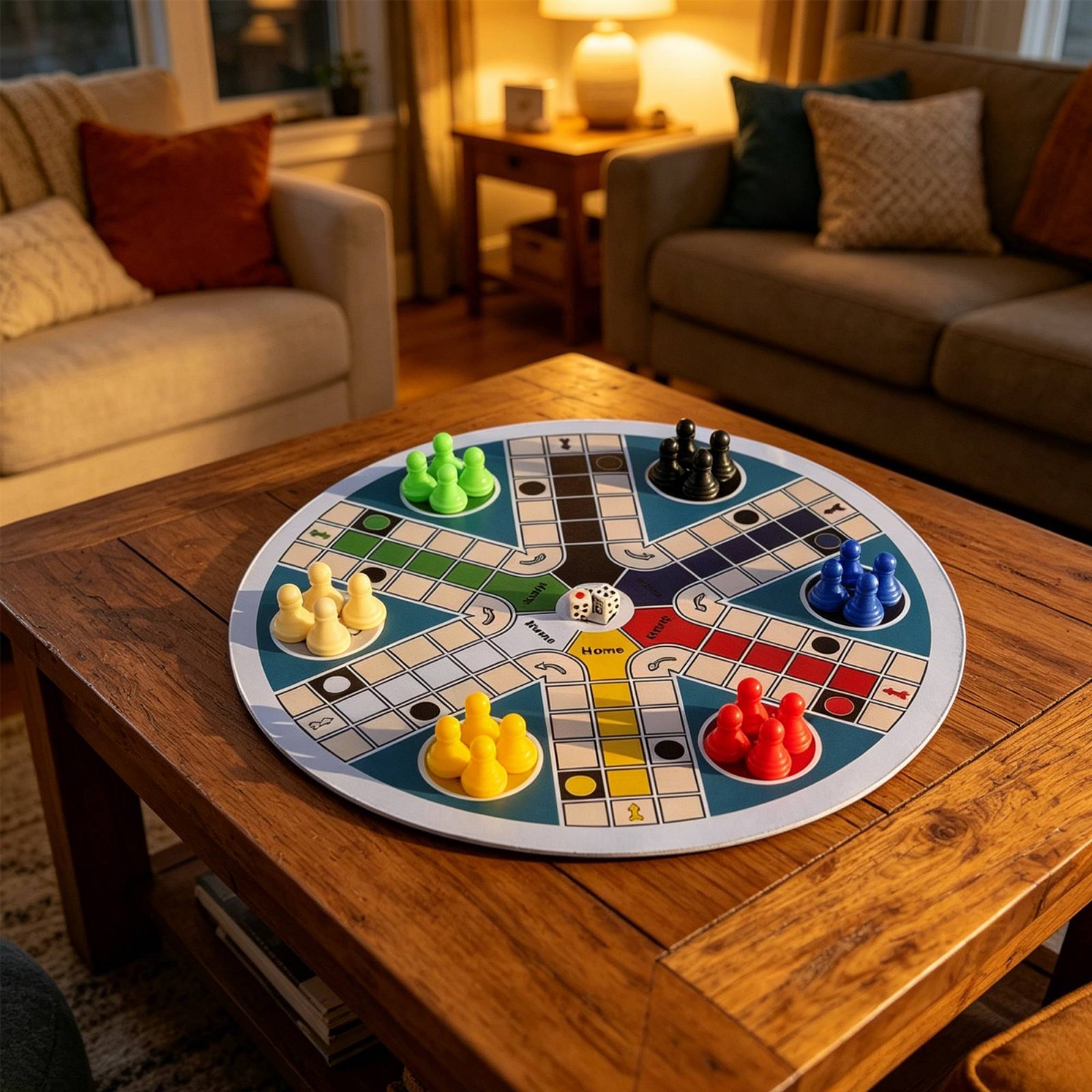 Ludo Game Set 6 Players Round  - đánh giá và giá Board Game Ludo
